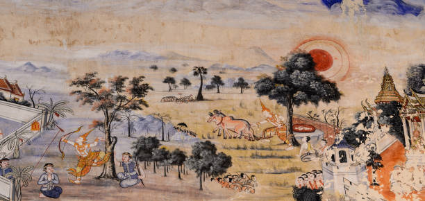 istock Thai mural painting art 826756356