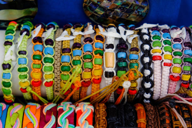 istock Textile bracelets in various colors and designs 826760552