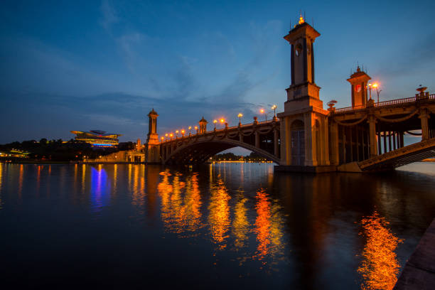 istock Seri Gemilang Bridge located at Putrajaya, Malaysia during sunset 826763214