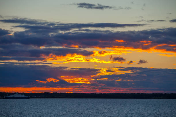 istock Colorful sunset over Baltic sea 826763580