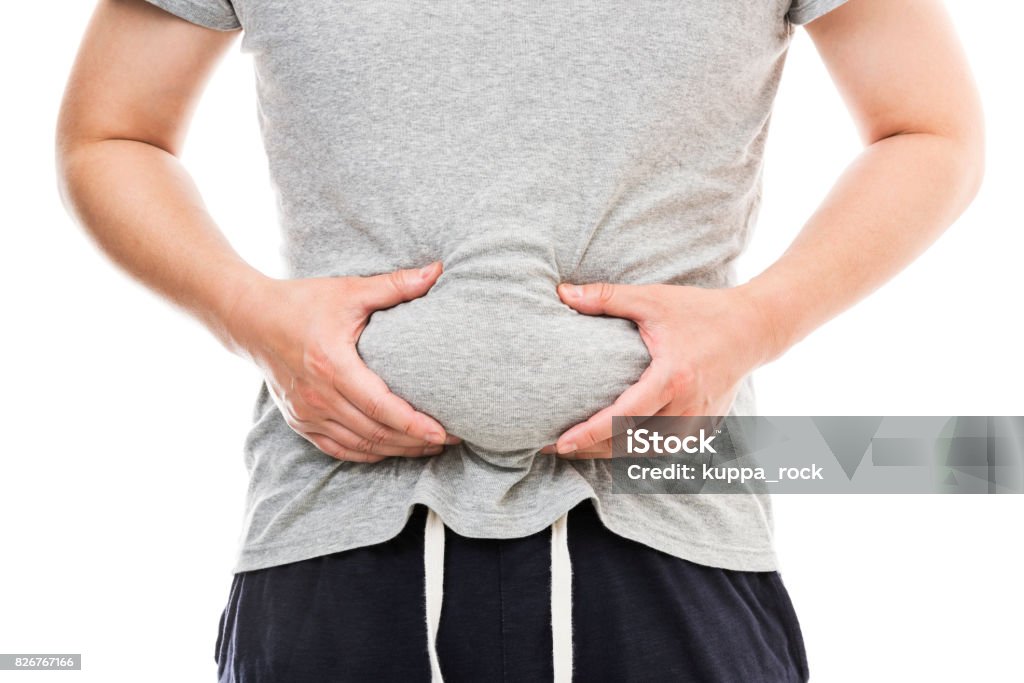 脂肪男性の胃 - 男性のロイヤリティフリーストックフォト