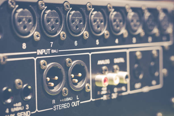 istock back of audio video equipment input & output 826773318
