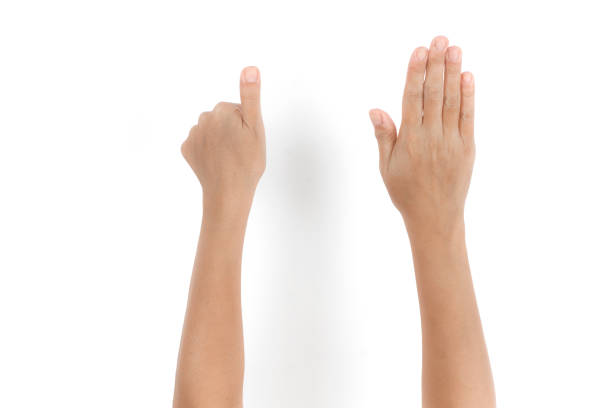 istock Hands sign of number six 826775388