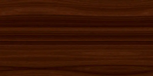 Dark wood surface seamless texture. Mahogany wooden board panel background. Horizontal along tree fibers direction.