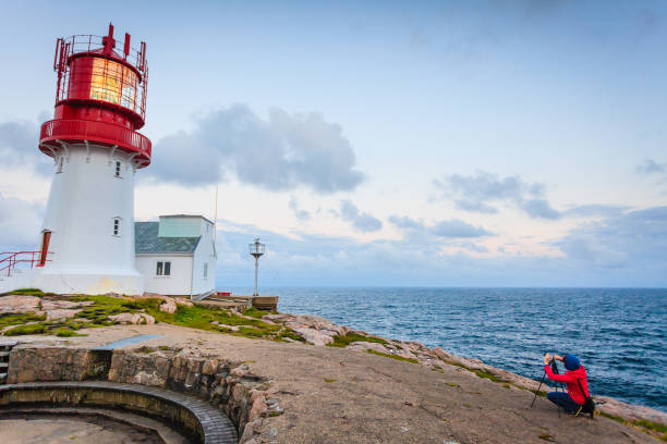 istock Tourist at Lindesnes Lighthouse in Norway 826777864
