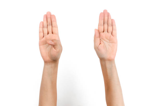 istock Hands sign of number nine 826778284