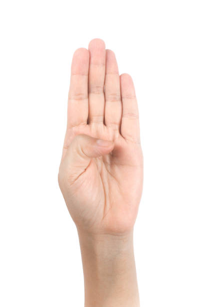 Make a hand four sign