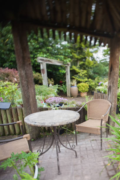 istock Garden with furniture 826778644