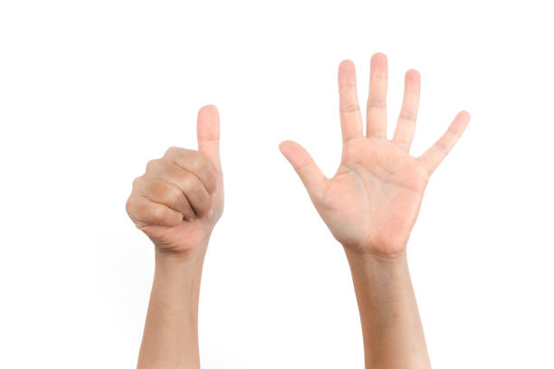 Make a hands six sign