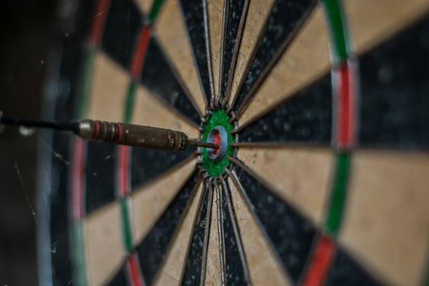 istock vintage bullseye dartboard 826779598