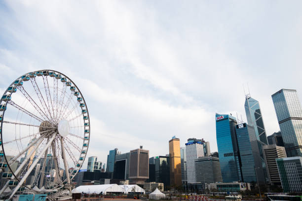 istock Ferris wheel in downtown Hong Kong 826783042