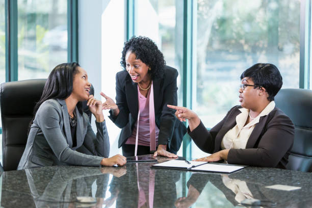 istock Three black women in business meeting 826788782