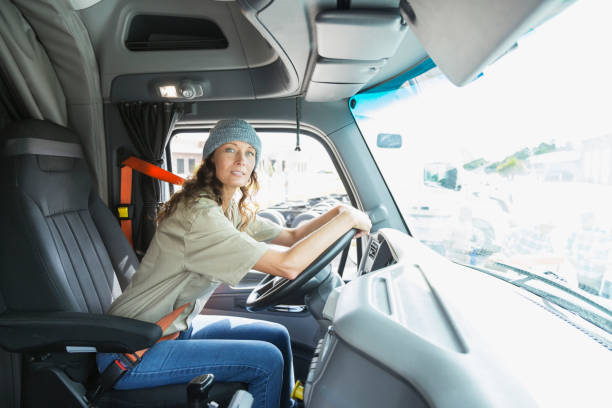 istock Female truck driver 826789444