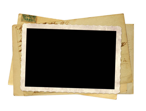 istock Old post cards and old photo. Isolated on white background 826809624