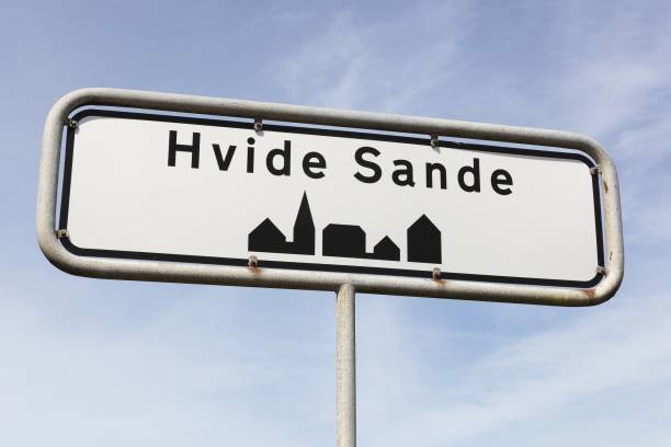 istock Hvide Sande city road sign in Denmark 826827176