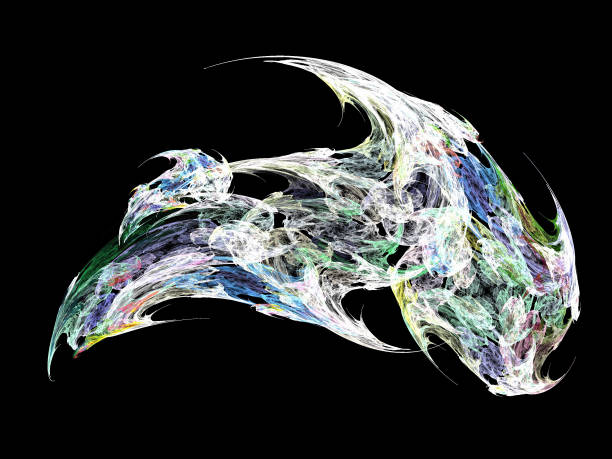 istock image of one Digital Fractal on Black Color 826833876