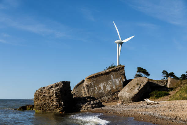 istock Wind turbine at Baltic coast 826834688