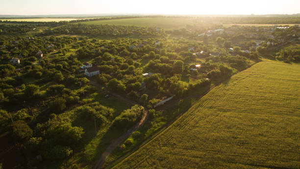 istock Beautiful sunset shot from the drone 826834874