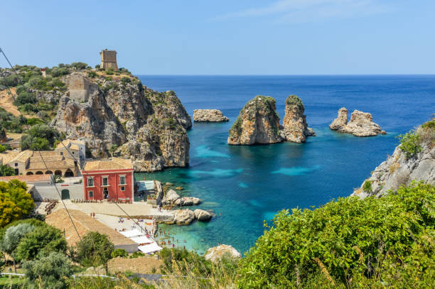 istock Beautiful Sicilian beach at Scopello, Italy 826837620