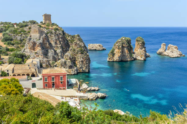 istock Beautiful Sicilian beach at Scopello, Italy 826837690