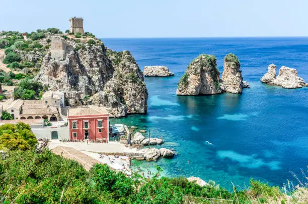 Photo of Beautiful Sicilian beach at Scopello, Italy