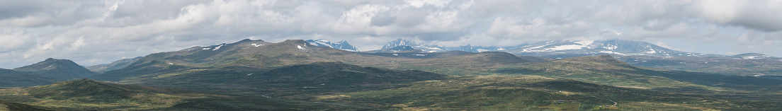 Panorama Dovrefjell and Snøhetta landscape