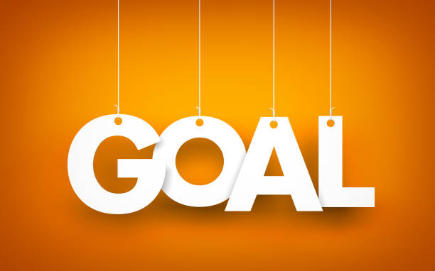 istock Goal - word hanging on orange background. 3d illustration 826840274