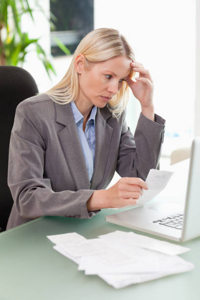 istock Businesswoman doing accounting 826852108