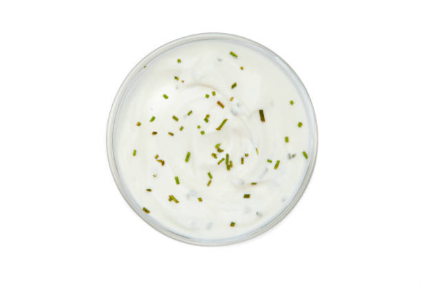 istock Bowl of dip with herbs 826854996