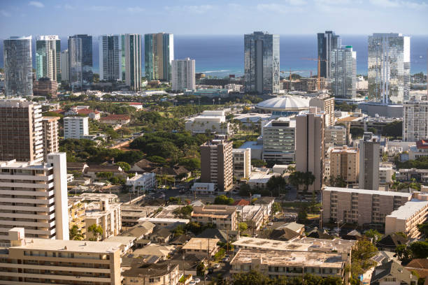 istock Downtown Honolulu Hawaii and Waikiki cityscape 826857572
