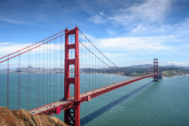 istock Golden Gate Bridge and San Francisco downtown in the sunny day 826873248