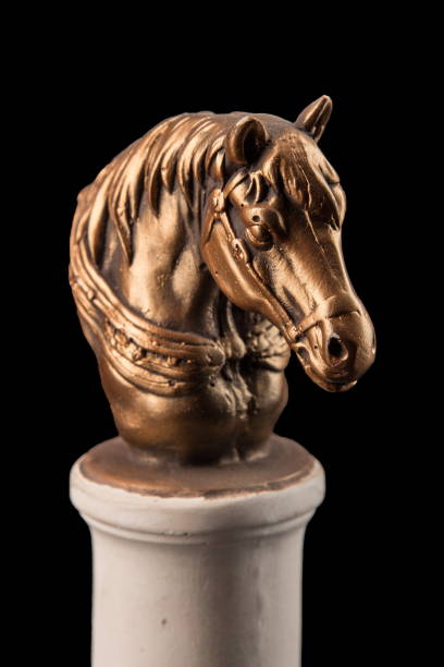 istock bronze muzzle horse, sculpture, plaster column, gypsum 826875566