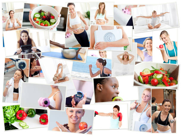 Collage Of Photos Illustrating Healthy Lifestyles Stock Photo - Download  Image Now - Composite Image, Healthy Lifestyle, Healthcare And Medicine -  iStock