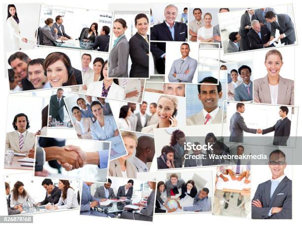 Collage Of Business People Working Stock Photo - Download Image Now - 16-17 Years, 20-24 Years, 20-29 Years