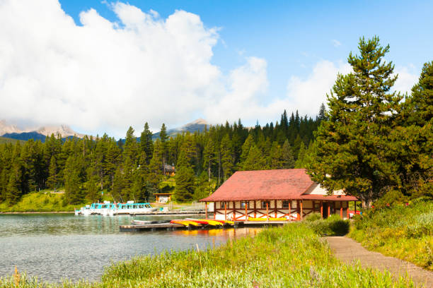 istock maligne lake banff national park canada 826888404