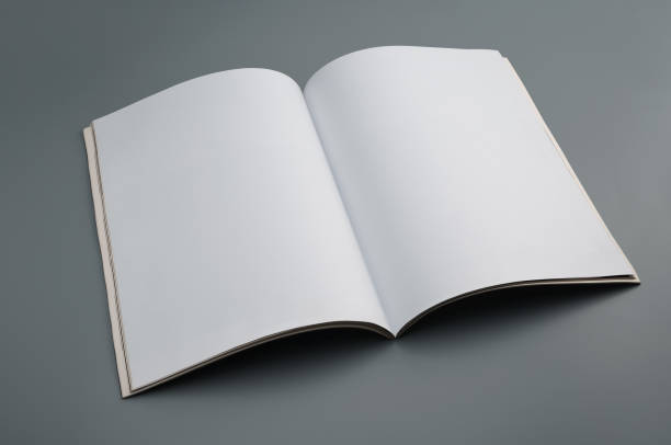 istock Dummy used magazine on gray background 826914460