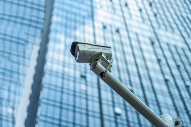 istock Security camera in front of the office building 826917274
