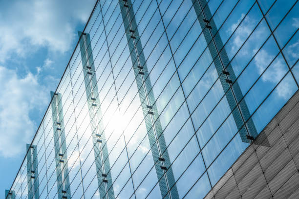 istock High modern skyscrapers over blue sky 826917642