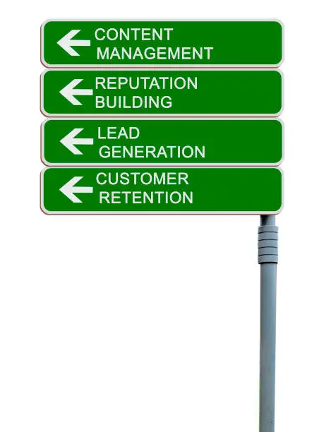 Photo of road sign to lead generation
