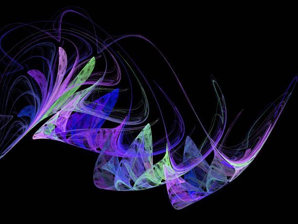 istock Abstract illustration of a fractal pattern on black background 826929176