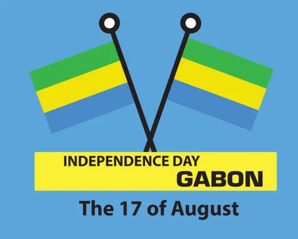 Vector illustration of independence day gabon vector