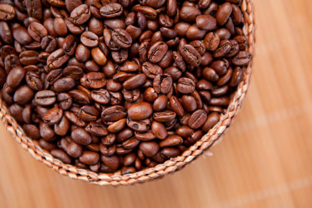 istock Roasted coffee seeds in a basket 826946632