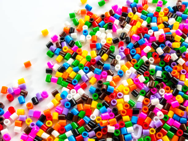 istock Texture of multicolor beads, colorful background 826947544