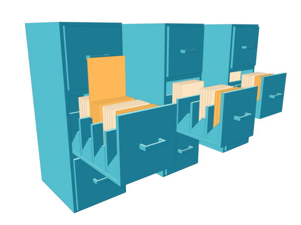 istock Three dressers with drawers and documents 826950152