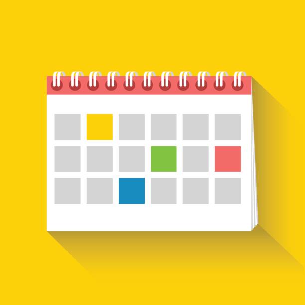 tabelle flach kalendersymbol. - tischkalender stock-grafiken, -clipart, -cartoons und -symbole