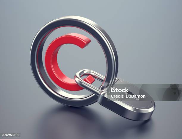 Copyright Protection Stock Photo - Download Image Now - Intellectual Property, Authority, Chrome