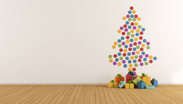 istock White room with christmas decorations 826963910