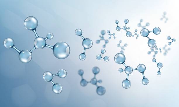 ilustrações de stock, clip art, desenhos animados e ícones de abstract molecules design. vector illustration - molecule molecular structure atom chemistry