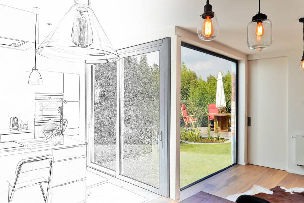istock Mixed sketch of Renovation on a Modern luxury kitchen 826974102