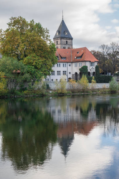 istock The old city Hamelin on a river, Germany 826982134